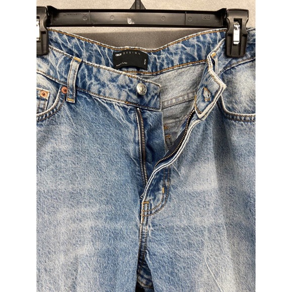 ASOS Design Jeans Womens Size 32x32 Straight Leg Blue Mid Rise Relaxed Fit - Picture 3 of 11